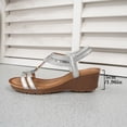 thumbnail image 6 of XFeng Bohemian Wedge Sandals for Women Colorful Rhinestone T-Strap Platform Shoes Anti- Elastic Ankle Strap Summer Daily Fashion Sandals, 6 of 6