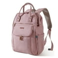 thumbnail image 1 of Sunveno Easy Open Diaper Bag Backpack with Insulated Pockets, Stroller Straps and Changing Pad, Pink, 1 of 9
