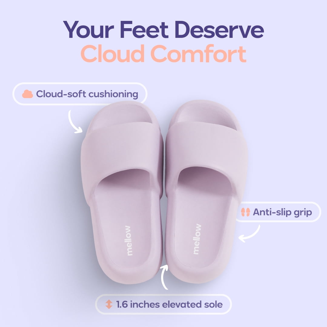 Mellow Gray MellowSoft Dream Slides Medium