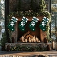 thumbnail image 5 of KQJQS Christmas Stockings, Large Green Velvet Custom Monogram Snowflake Stockings with Initials, Holiday Hanging Gift Decorations for Tree, Mantel, Home, Party(1Pcs), 5 of 5
