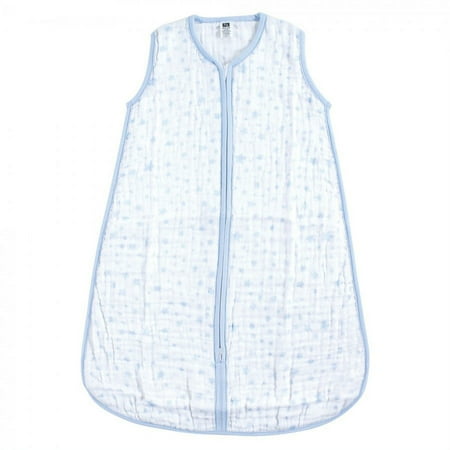 UPC: 0660168519938 | Hudson Baby Infant Boy Muslin Cotton Sleeveless Wearable Sleeping Bag  Sack  Blanket  Blue Stars  12-18 Months
