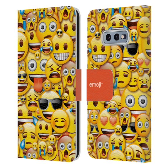 Head Case Designs Officially Licensed emoji® Full Patterns Smileys Leather Book Wallet Case Cover Compatible with Samsung Galaxy S10e