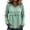 21# Green, variant on Linen Blouses for Women Summer Cute Fringe Long Sleeve Modest Tunic Tops Casual Y2k Baggy Crew Neck Plain T Shirts Green XXL