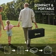 thumbnail image 4 of Outsunny Waterproof Outdoor Rug w/ Carry Bag, 8' x 10', Black White Clover, 4 of 10
