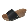 thumbnail image 2 of Wowcloth Women's Wedge Roman Sandals – Slip-On Casual Beach Slides with Thick Sole for Summer Comfort, 2 of 6