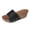 Black, variant on Black Womens Casual Summer Round Head Comfy Slippers Beach Casual Slipsole Shoes Comfortable Durable