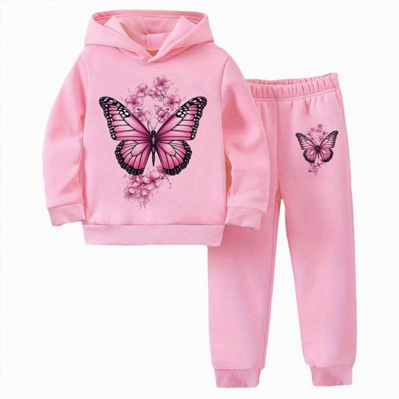 XZNPDUCQ 5-6 Years Baby Outfit Toddler Girl Long Sleeve Pullover Tops and Pants Set 2Pcs Infant Fall Winter Clothes A206-Light Pink