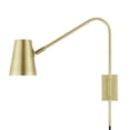 thumbnail image 4 of Modway Faye Metal & Fabric Wall Sconce with Swivel Arm in Satin Brass, 4 of 10
