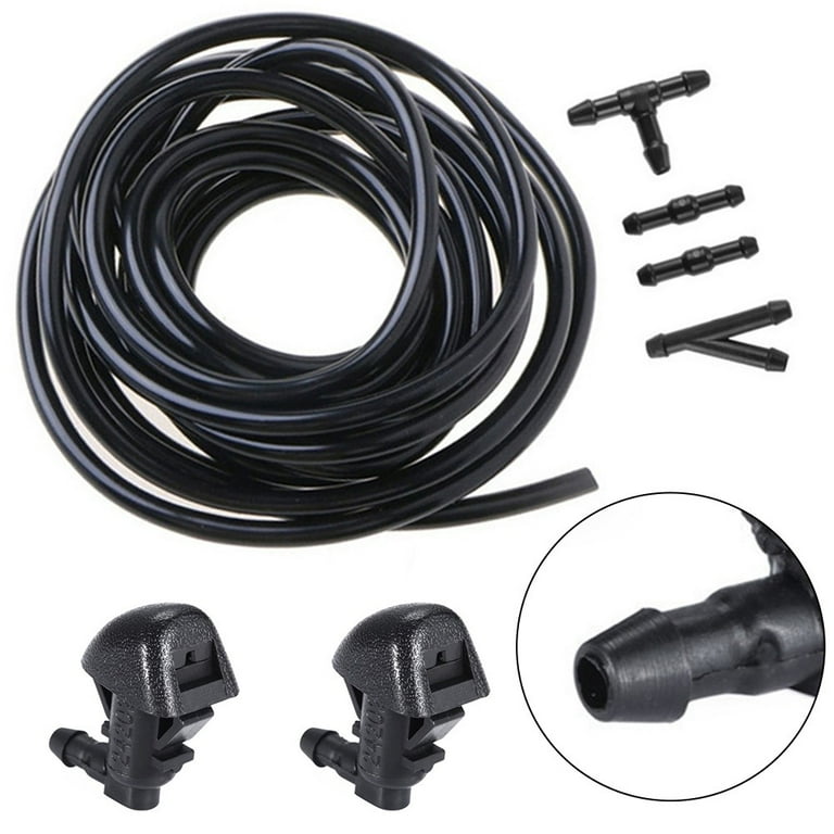 Windshield Washer Nozzles Kit For Honda Pilot 2009-2015 - 76810-SZA-A01ZA Replacement - Includes Hoses & Connectors