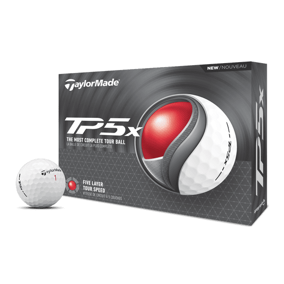 TaylorMade TP5X Golf Balls 12pk, White