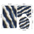thumbnail image 3 of Blue White Gold Marble Pattern Bathroom Rugs Sets 3 Piece,Toilet Cover Set,Absorbent Non Slip Bathroom Mats Sets with U-Shaped Contour Rug Toilet Rug Set, 3 of 5