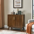thumbnail image 6 of 31" Sideboard Buffet Cabinet with Storage, Wood Accent Cabinet with 2 Fluted Doors and Adjustable Shelves, Coffee Bar Station for Living Room,Entryway, 6 of 9