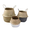 thumbnail image 4 of Woven Seagrass Belly Basket for Storage Plant Pot Basket and Laundry, Picnic and Grocery Basket (M), 4 of 6