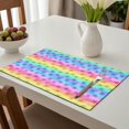 thumbnail image 6 of Placemat, Pioneer Flower Floral Print Pattern Place Mats Table Mat Set Of 2, PVC Washable Placemats for Party Kitchen Dining Decoration, 18x12 Inch, Fade Resistant, 6 of 6