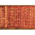 thumbnail image 1 of Ahgly Company Indoor Rectangle Abstract Orange Contemporary Area Rugs, 2' x 5', 1 of 1
