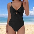 thumbnail image 6 of One Piece Monokini Swimsuit for Women High Waisted Push Up Tie Knot Backless Side Ruched Bikinis Tankinis, 6 of 9