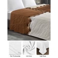 thumbnail image 6 of Brown White Leather Texture Queen Size Flat Sheet, Wrinkleproof & Fadeproof Cooling Flat Bed Sheet Only, Abstract Art Cowhide Breathable Soft Bedding Top Sheets 90 x 102 Inches, 6 of 8