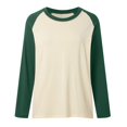 thumbnail image 5 of HCYSFG Womens Raglan T Shirts Crewneck 3/4 Sleeve Color Block Baseball Design Casual Tees Relaxed Fit Classic Everyday Fall Tops, 5 of 5