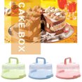 thumbnail image 4 of Portable Cupcake Carrier Food Preservation Boxwith Handle Transparent Cake Box, 4 of 8