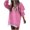 Pink, variant on Ltctricy Sweatshirts Dress for Women Casual Long Sleeve Crewneck Mini Dress Oversized Loose Side Slits Zipper Pullover Dress