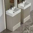 thumbnail image 4 of 20" Sturdy Compact Freestanding Cabinet, Bathroom Storage Unit with Soft Close, Modern Small Bathroom Vanity with Ceramic Sink for Bathroom, Beige, 4 of 4