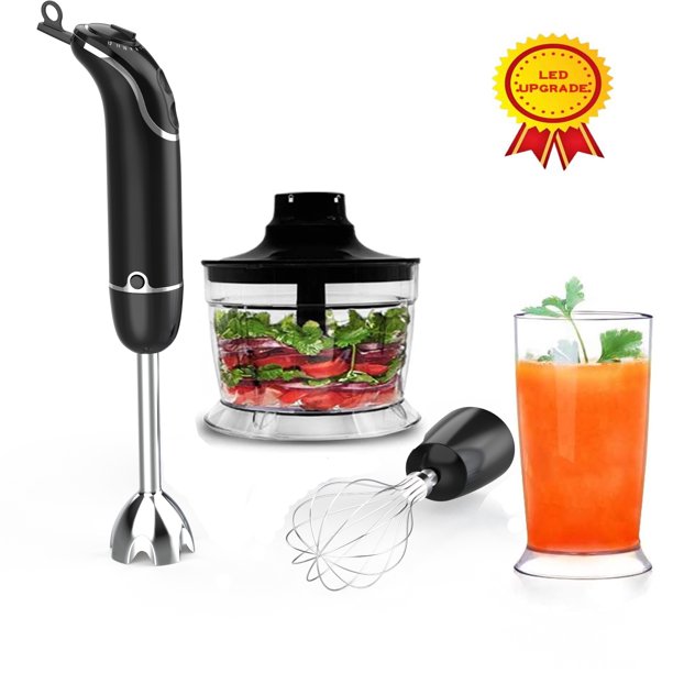 4in1 Hand Blender, 800W 12 Speed Electric Handheld Blender Set with