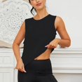 thumbnail image 7 of Fartey Workout Tank Tops for Women Slim Fit Yoga Athletic Tanks Summer Sleeveless Crew Neck Shirts Moisture Wicking Gym Running Top Black M, 7 of 7