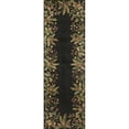 thumbnail image 1 of HomeRoots 352761 2 ft. 6 in. x 8 ft. Runner Wool Black Area Rug, 1 of 1