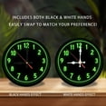 thumbnail image 2 of Green Neon Clock Wall Decor  Home Office 10-Inch Silent Wooden Wall Clock, Battery Operated (AA Batteries Not Included), Artistic Home Decor, 2 of 7