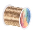 thumbnail image 1 of Alambre de joyería de 0.4 mm, calibre 26, 328 pies de alambre de manualidades de cobre para hacer joyas/plantar/tejer/manualidades DIY, alambres de metal suave [100M, oro champán], 1 of 7