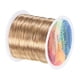thumbnail image 1 of Alambre de joyería de 0.4 mm, calibre 26, 328 pies de alambre de manualidades de cobre para hacer joyas/plantar/tejer/manualidades DIY, alambres de metal suave [100M, oro champán], 1 of 7