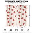 thumbnail image 2 of Watercolor Strawberry Cartoon Kitchen Curtains 2 Pack 42x84 Inch Cute Painted Red Pink Flowers Farmhouse, 2 of 2