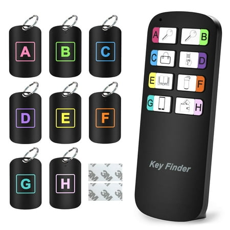 Magicfly Key Finder with Bonus Mini Stickers, 1 RF Transmitter and 8 Receivers Keychain Finder Support Remote Control, Wireless RF Item Locator (Upgrade Long Lasting Batteries), Pet & Wallet