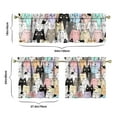 thumbnail image 6 of Kitchen Curtains 24 Inch Short - 3 Panel Set with Cute Cat Paw Pattern, Rod Pocket Window Curtain, 100% Polyester for Pet Lovers Farmhouse, Cafe, Kitchen, Bedroom, Easy Wash, 6 of 6
