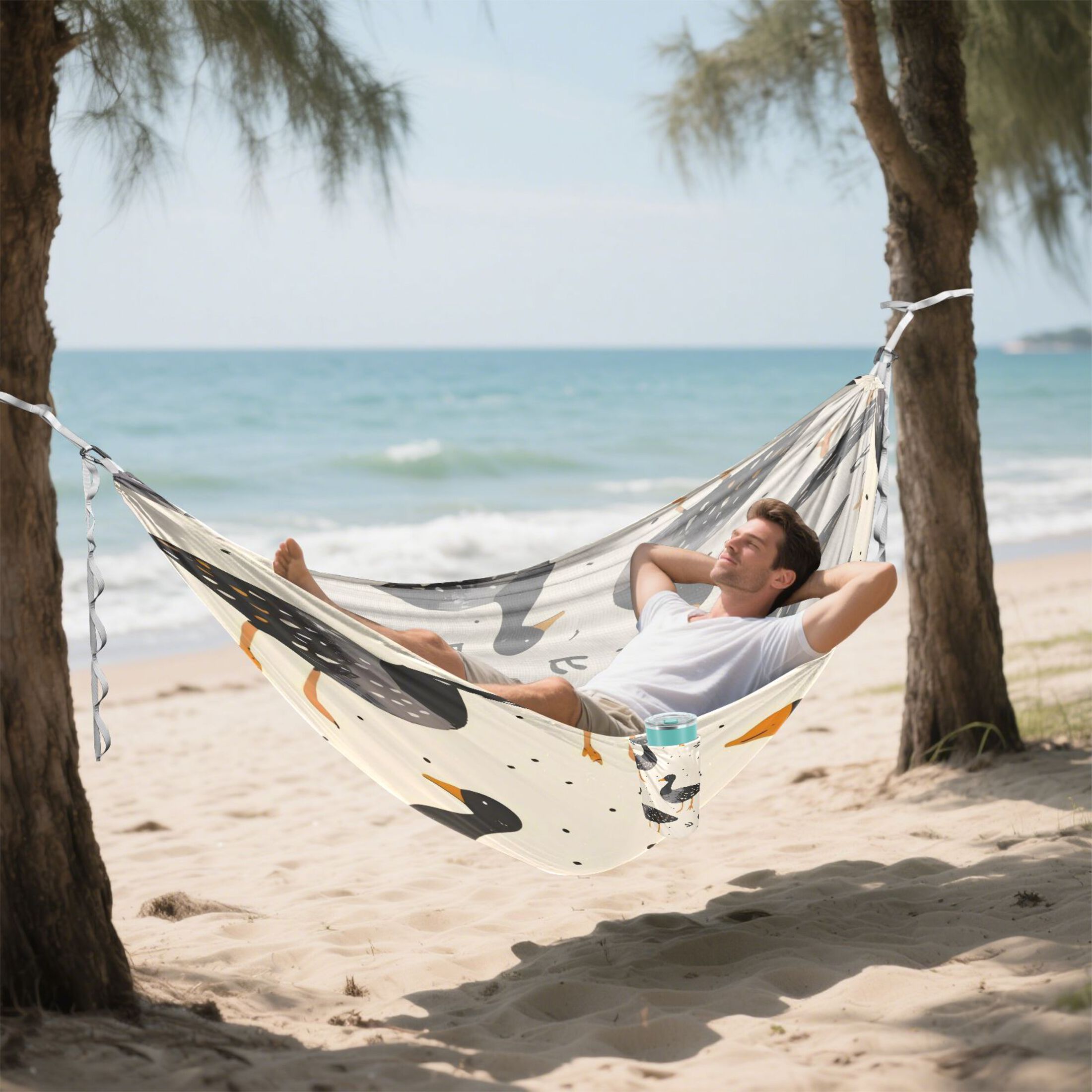 Hammock Camping Hammock Nylon Portable Hammock Travel Camping Hammock Black Duck