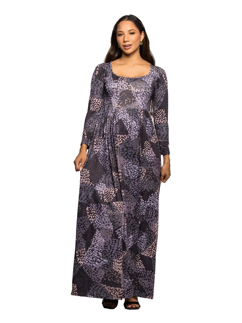 Maternity Abstract Empire Waist Maxi Dress