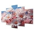 thumbnail image 2 of Designart "Pink Daisies I" Floral Metal Wall Décor Set, 2 of 5