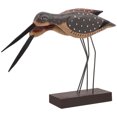 thumbnail image 3 of EeaseMX Estatua de pájaro doble de madera artesanal, figura decorativa de pájaro marino de madera, decoración del hogar, 3 of 7