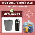 thumbnail image 6 of Clear 6-10 Gallon Trash Bags – Bulk 1040 Count – 8 Gallon Garbage Bags on Roll – Unscented Waste Basket Liners, Office Trash Can Liners for Home, Bathroom, Commercial, Janitorial, Industrial Use, 6 of 7