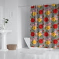thumbnail image 2 of Pioneer Flower Floral Print Pattern Shower Curtain 72"x72", Bathroom Decorative Shower Curtain Set with 12 Hooks, Waterproof Washable, 2 of 6