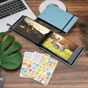 SPOKKI 2 Pack Small Photo Album 6x4 | Linen Cover Photo Albums for 200 Photos | Portable Mini Flip Memory Book with Stickers for Wedding, Holiday & Family