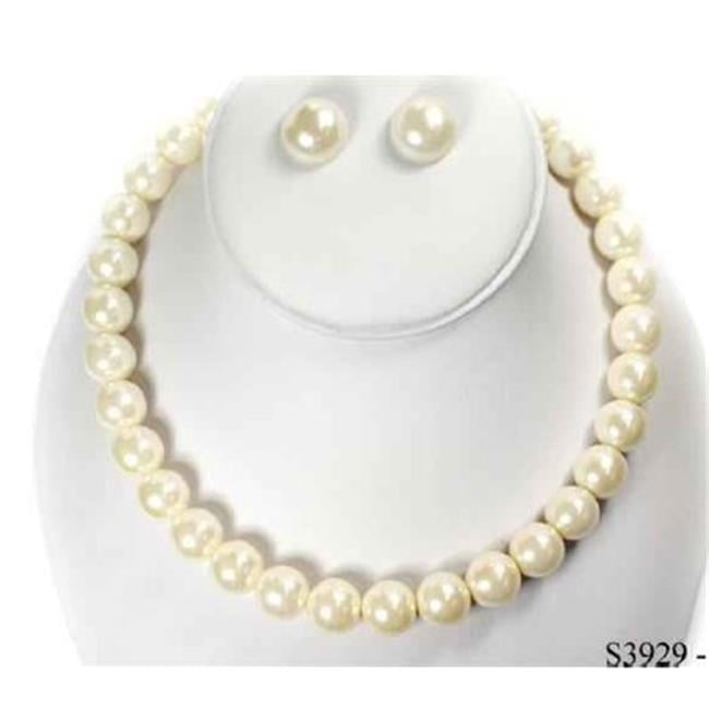 Western Fashion S3929 Thick Pearl Necklace Set, Pearl - Walmart.com