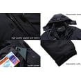 thumbnail image 3 of Men's Fleece Lined Winter Jacket Water Repellent Windbreaker Outdoor Warm Snow Coat with Detachable Hood, 3 of 3