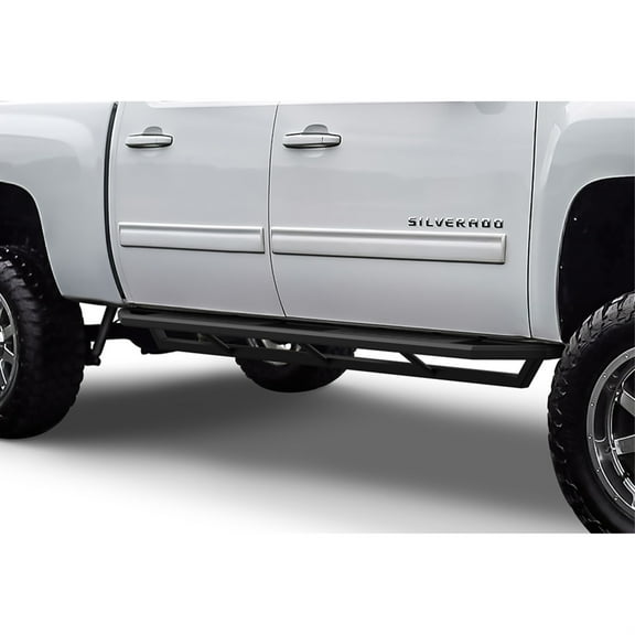 2001-2007 Chevy/GMC Silverado/Sierra "Classic" 1500/1500HD/2500/2500HD/3500 Crew Cab / 6061 Aircraft Aluminum Alloy Matte Black finishing Square Tube