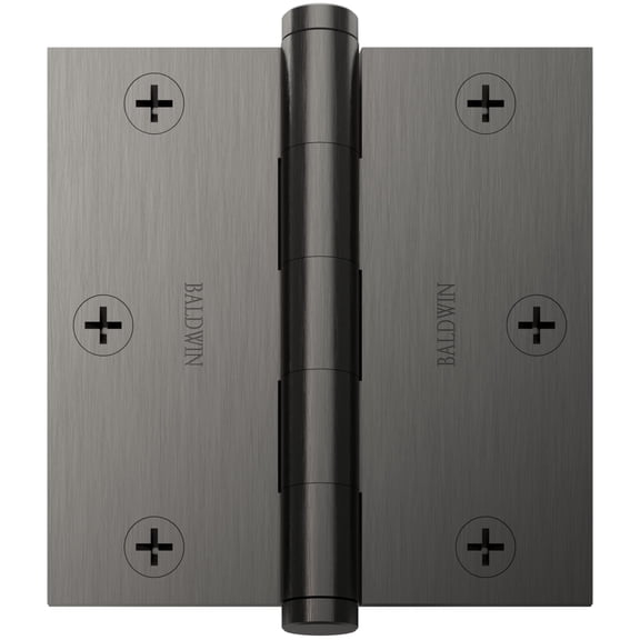 Baldwin 1035.Inrp 3.5" X 3.5" Solid Brass Square Corner Plain Bearing Mortise Hinge -