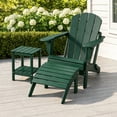 thumbnail image 6 of Folding Adirondack Ottoman HDPE Outdoor Adirondack Chair Footrest for Outside Indoor,19.7in W,Forest, 6 of 6