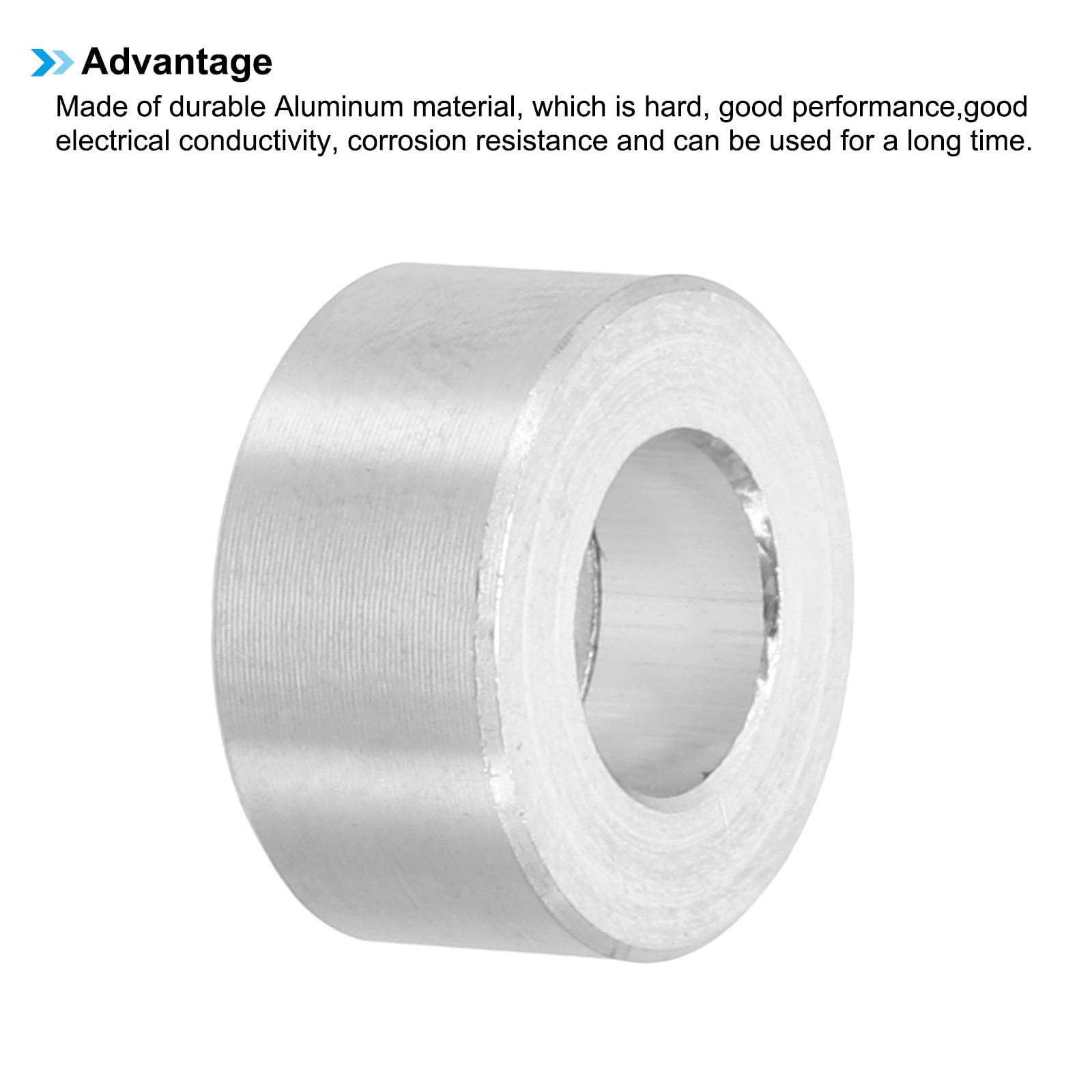 M6 Aluminum Spacers, 24 Pcs Metal Spacers Aluminum 6.2mm ID x 12mm OD x 6mm L Aluminum Spacer Screw Standoff Round for 1/4 or M6 Screw Bolts