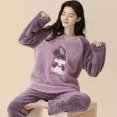 thumbnail image 1 of Conjuntos de pijamas de dibujos animados para mujer, ropa de dormir larga, cálida y gruesa, trajes de noche para niña, ropa de casa de lana Coral, Otoño e Invierno, 1 of 4