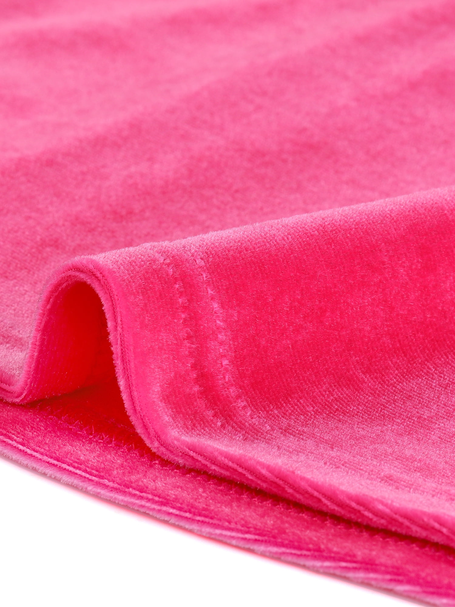 DARING DIVA Women's V Neck Velvet Blouse Flare Casual Top XS Hot Pink