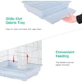 thumbnail image 5 of YRLLENSDAN 39 inch Roof Top Bird Cages, Parakeet Cages Medium Bird Cage Lovebird Cage for Small Cockatiel Canary Parakeet Sun Parakeet Pet Toy, White, 5 of 7